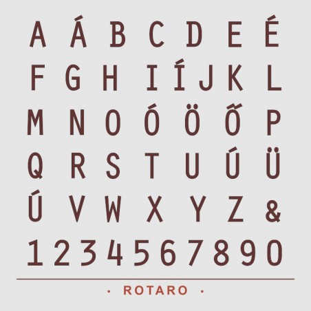 Betűk és számok - Rotaro - vastagság: 0,8 cm