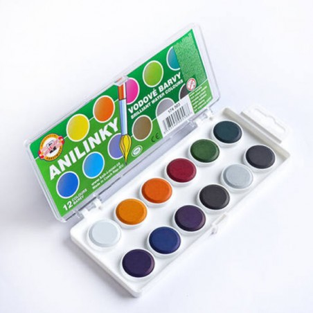 KOH-I-NOOR Brilliant Watercolours (Anilinky) vízfesték készlet - 12 db