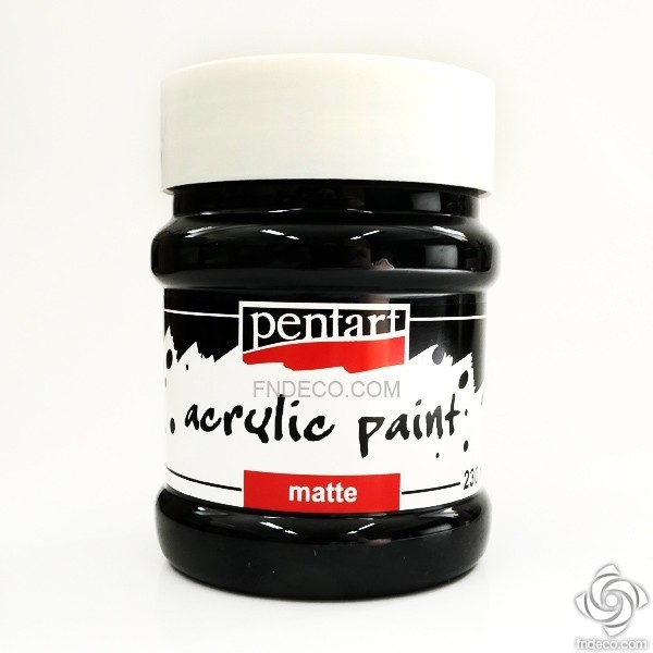 Matte acrylic paint, 230 ml - Black