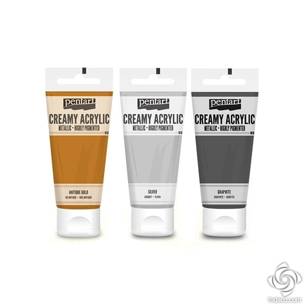 Krémes akrilfesték, metál, 60 ml