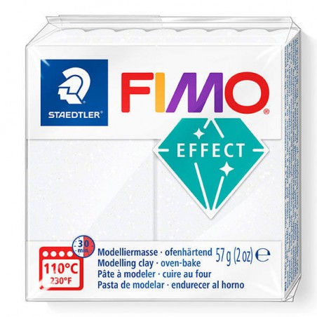 FIMO EFFECT - süthető gyurma, 57g - csillámos fehér