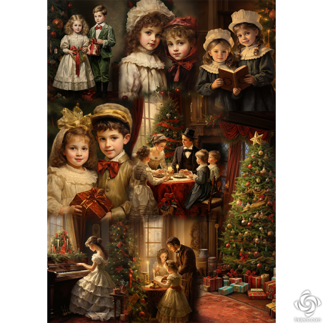 Rizspapir - A4 - FPR-K147 - Régi idők karácsonya 01