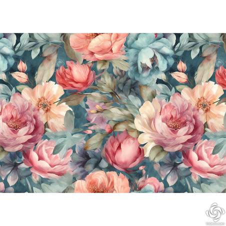 Rizspapír - A3 - FPR-A3004 - Shabby virágok