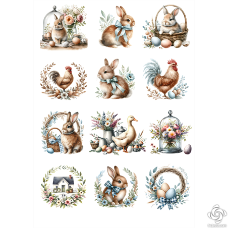 Rizspapír - A4 - FPR-K178 - Country húsvét 02