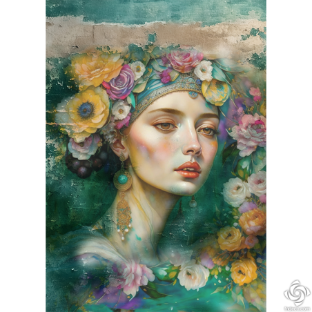 Rizspapír - A4 - FPR-K183 - Virágos portré