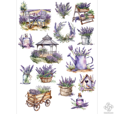 Rizspapír - A4 - FPR-K190 - Vintage levendula