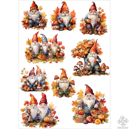 Rizspapír - A4 - FPR-0333 - Őszi manók