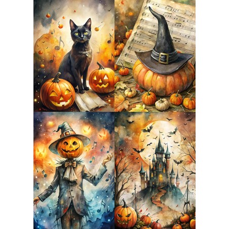 Rice Paper Napkins - A4 - FPR-0458 - Halloween 04