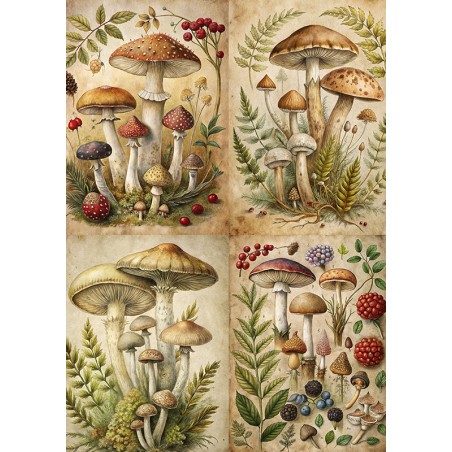 Rizspapír - A4 - FPR-0459 - Gombák