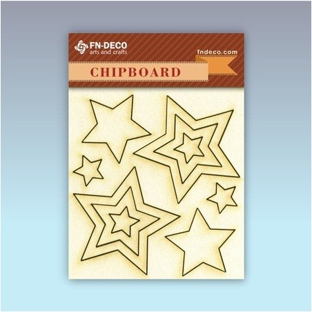 Chipboard set - stars