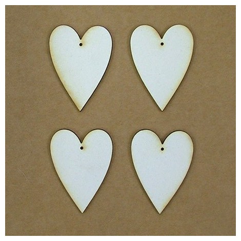 Chipboard - heart, country (5 cm)