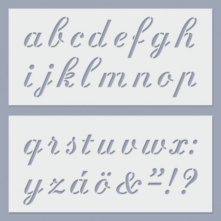 Stencil - ABC Calligraphy  lower case