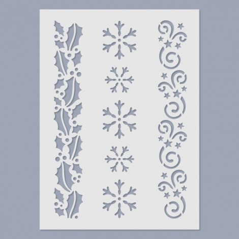 Stencil - Karácsonyi sorminta