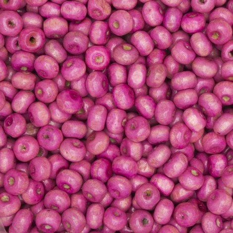 Wooden beads, pink