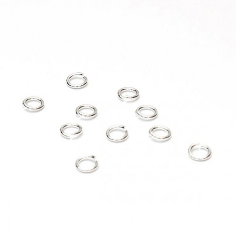Open jump ring, silver plated