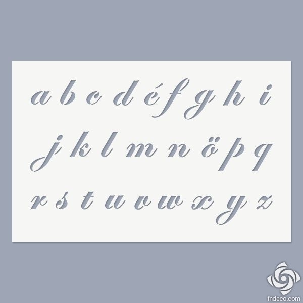 Stencil - Anno ABC - kisbetűk