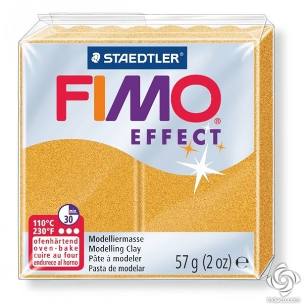 FIMO EFFECT - oven-safe clay, 57g - metallic colour gold