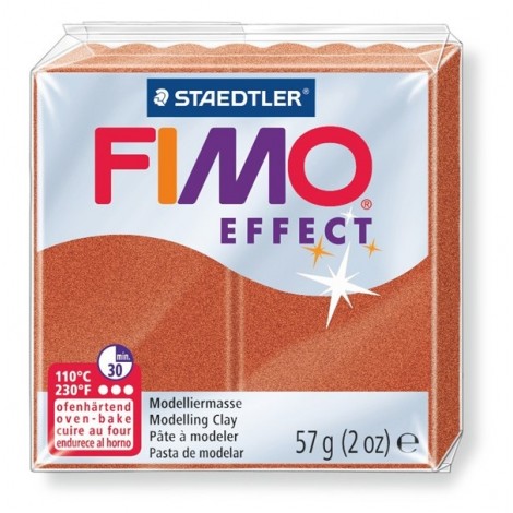 FIMO EFFECT - oven-safe clay, 57g - metallic colour copper