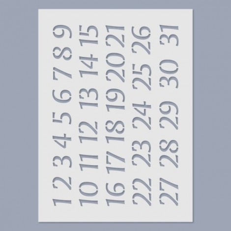 Stencil - Calendar numbers