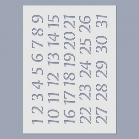 Stencil - Calendar numbers