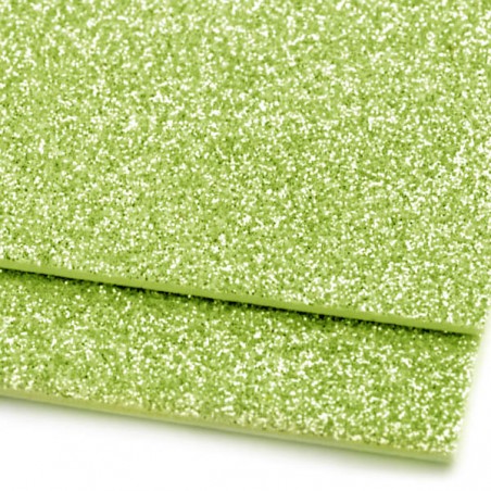 A4 Glitter Foam Sheets - Light green