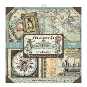 Scrapbook papír tömb - Voyages Fantastiques Maxi Pad