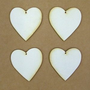 Chipboard - szív (5 cm)