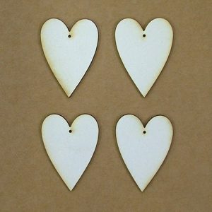 Chipboard - szív, country (5 cm)