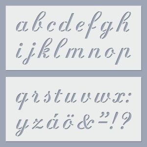 Stencil - ABC Calligraphy kisbetűk