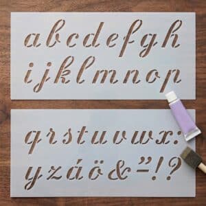 Stencil - ABC Calligraphy kisbetűk