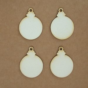 Chipboard - karácsonyfa dísz (5 cm)