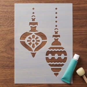 Stencil - Christmas tree ornaments