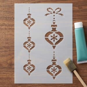 Stencil - Christmas tree ornaments
