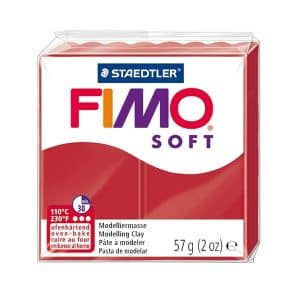 FIMO SOFT - süthető gyurma, 57g - karácsonyi piros