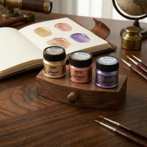 Pentart Glamour metál akrilfesték 50 ml-es tégelyben selymesen csillogó magas pigmenttartalmú fémhatású vízbázisú dekorációs művészfesték bútorfelújításhoz és stencilezéshez