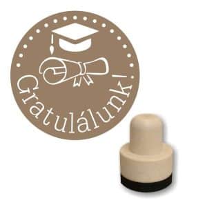Foam stamp - Gratulálunk - ballagásra