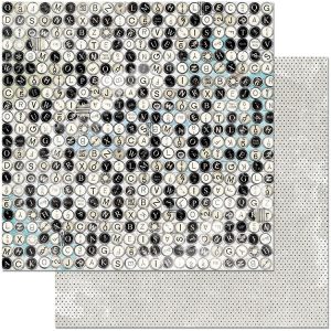 Kétoldalas scrapbook papír - Typewriter