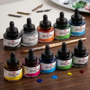 Royal Talens Ecoline Brush Pen professzionális egyedi ecsetfilc 1 darabos kiszerelésben rugalmas szintetikus ecsetheggyel és briliáns folyékony akvarellfestékkel kalligráfiához és akvarellfestéshez