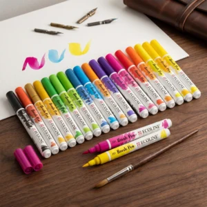 Royal Talens Ecoline Brush Pen professzionális egyedi ecsetfilc 1 darabos kiszerelésben rugalmas szintetikus ecsetheggyel és briliáns folyékony akvarellfestékkel kalligráfiához és akvarellfestéshez