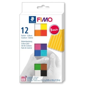 FIMO Basic Colour Pack süthető gyurma készlet, 12x25 g
