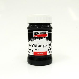 Matt akrilfesték, 100 ml - Fekete