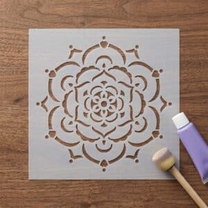 Stencil - Mandala virág