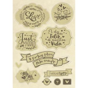 chipboard szett - Love Story