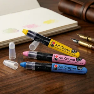 Marabu Art Crayon vízoldható viaszkréta kitekerhető műanyag stiftben rendkívül krémes magas pigmenttartalmú művész kréta akvarell hatáshoz és vegyes technikához
