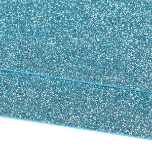 Csillámos dekorgumi (2 mm) - Világoskék