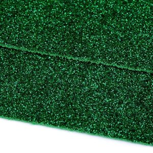 Csillámos dekorgumi (2 mm) - Zöld