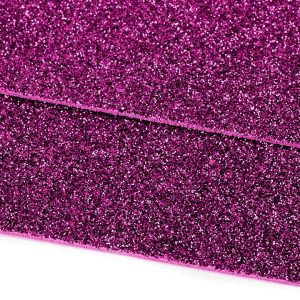 Csillámos dekorgumi (2 mm) - Ciklámen