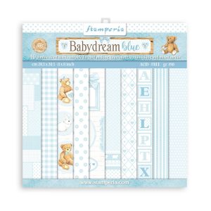 Scrapbook papír tömb - 8x8" - SBBS56 - Baby Dream Blue