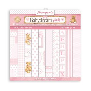 Scrapbook papír tömb - 8x8" - SBBS58 - BabyDream Pink