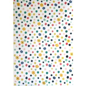 Mintás filc - Pöttyök és virágok